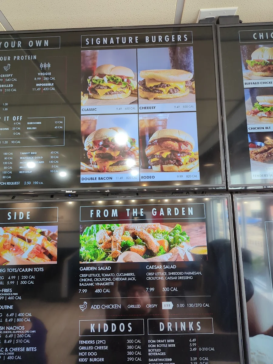 Menu, Wayback Burgers