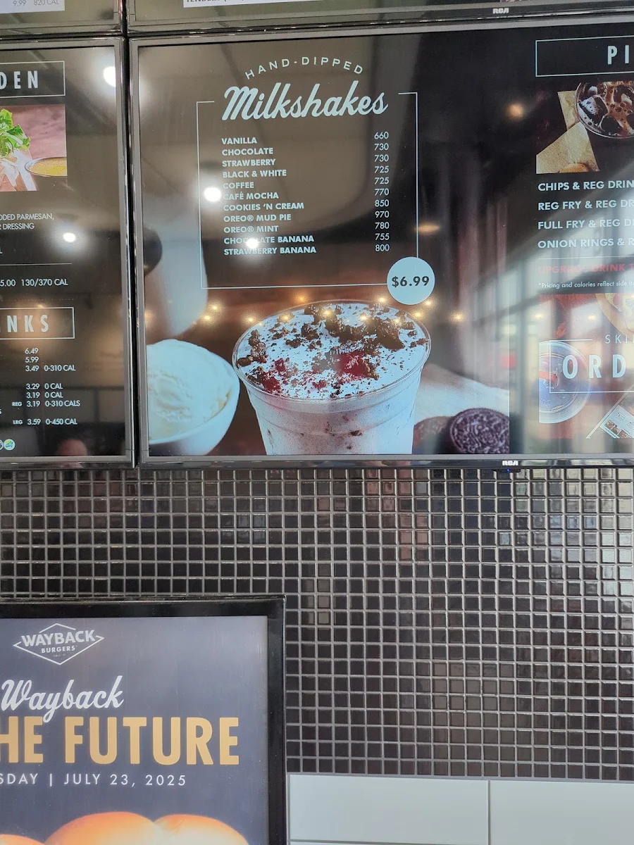 Menu, Wayback Burgers