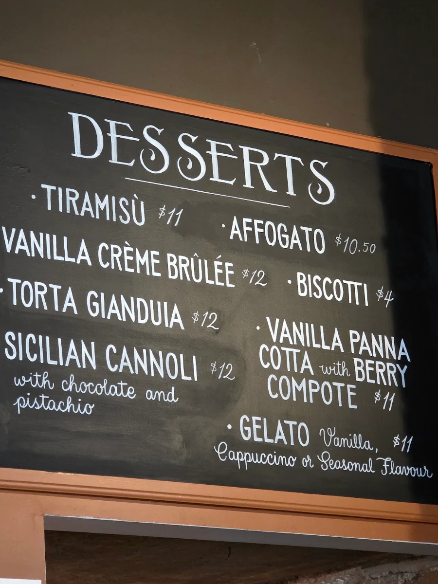 Menu, Olivea
