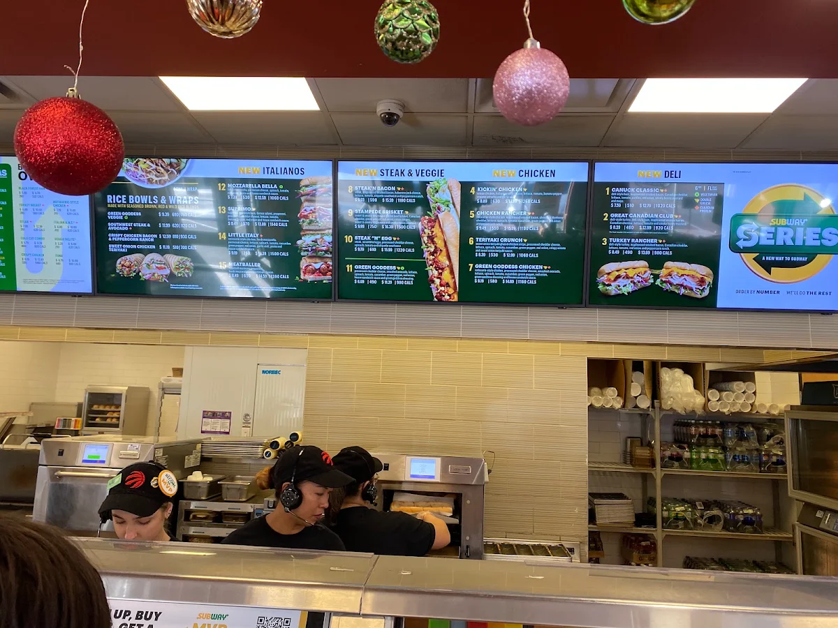 Menu, Subway