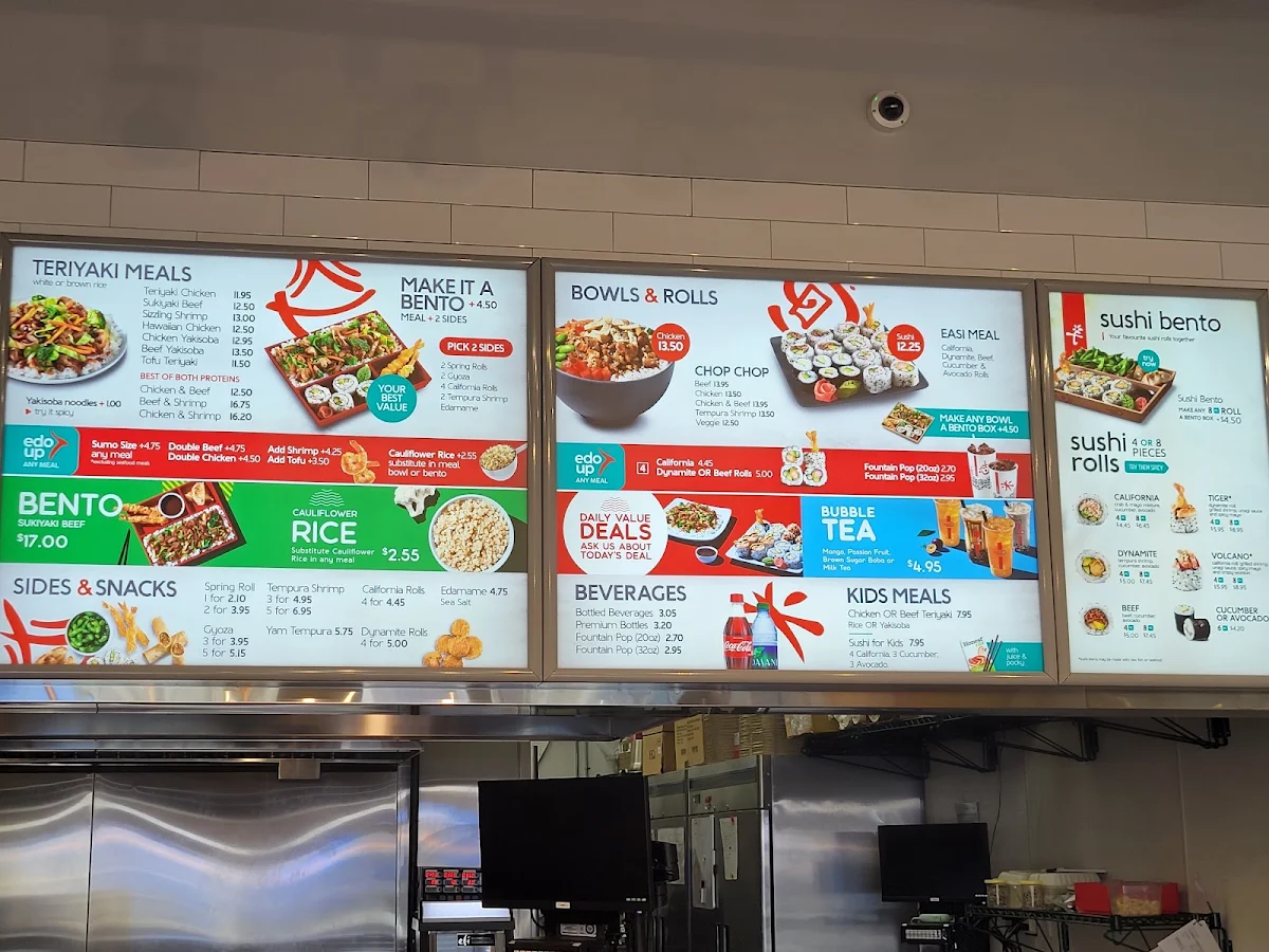 Menu, Edo Japan
