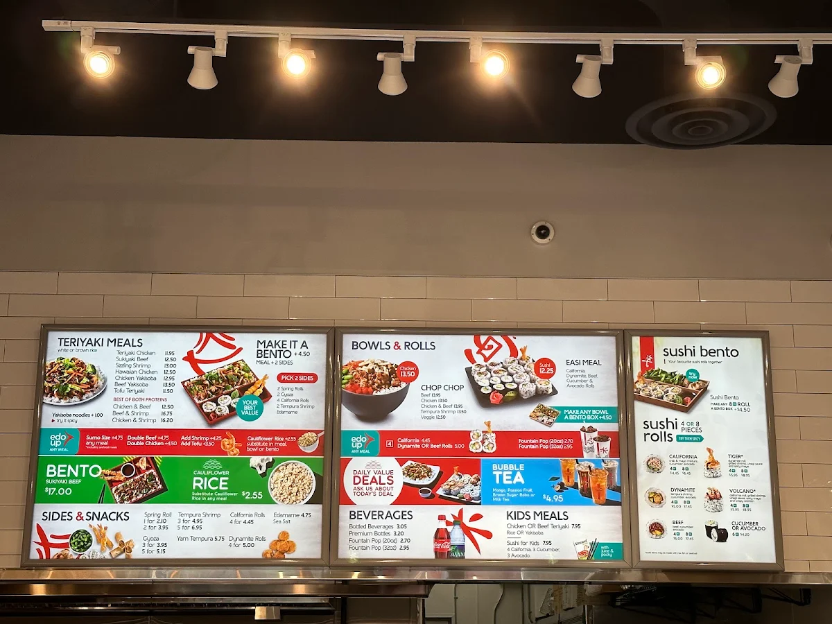 Menu, Edo Japan