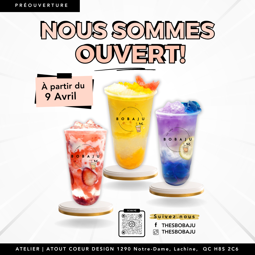 Menu, Les Thés BobaJu
