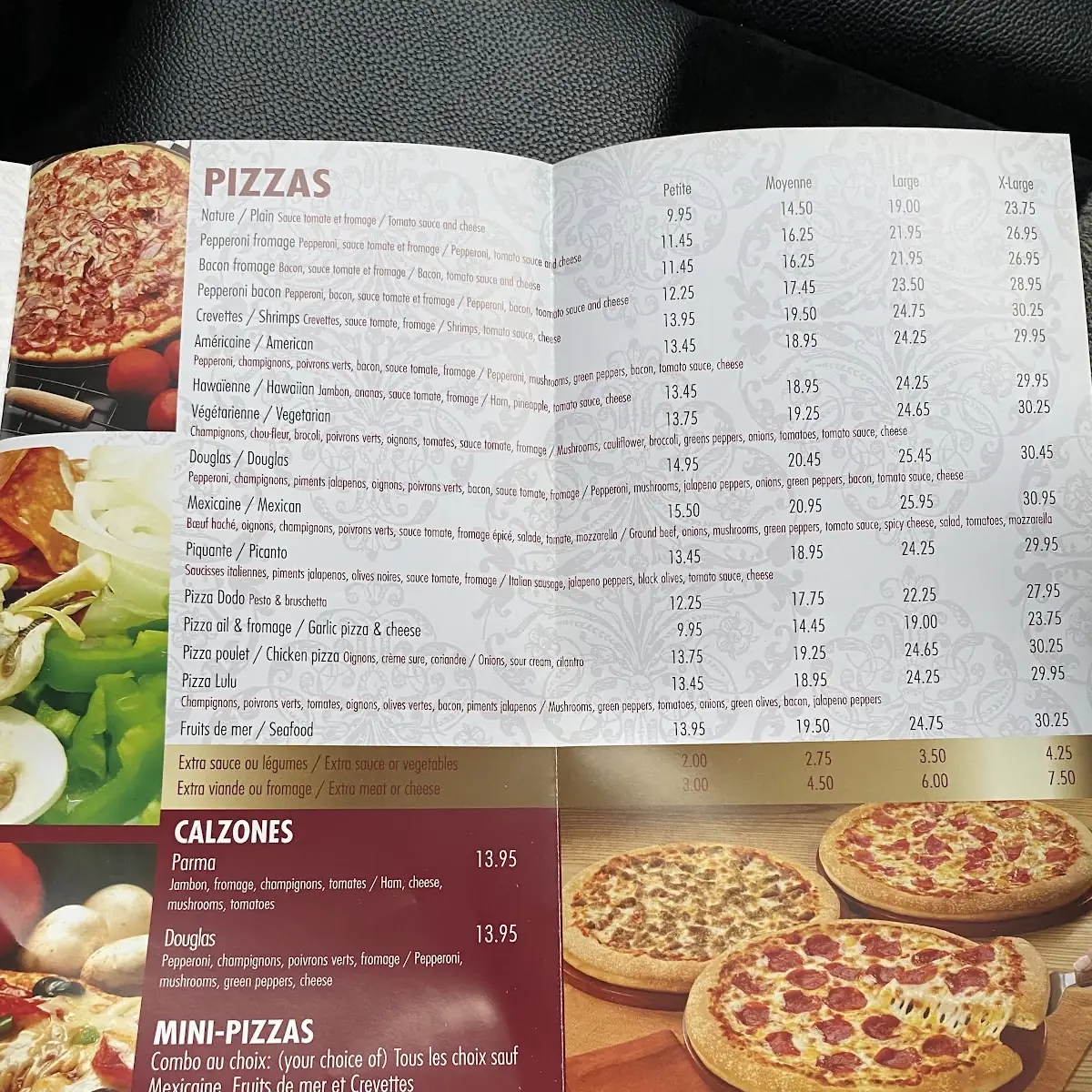 Menu, Resto-Bar le Douglas