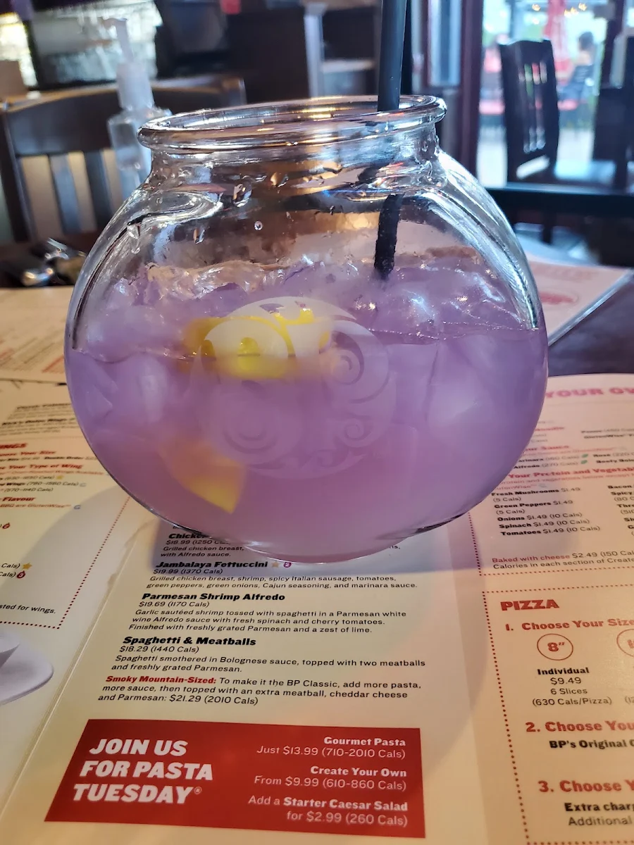 Menu, Boston Pizza
