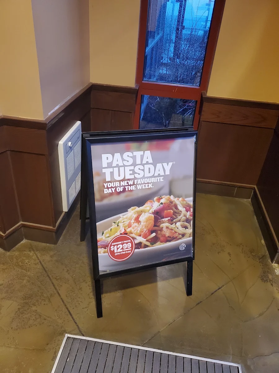 Menu, Boston Pizza