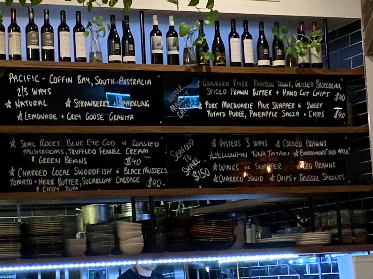 Menu, Bills Fishhouse & Bar