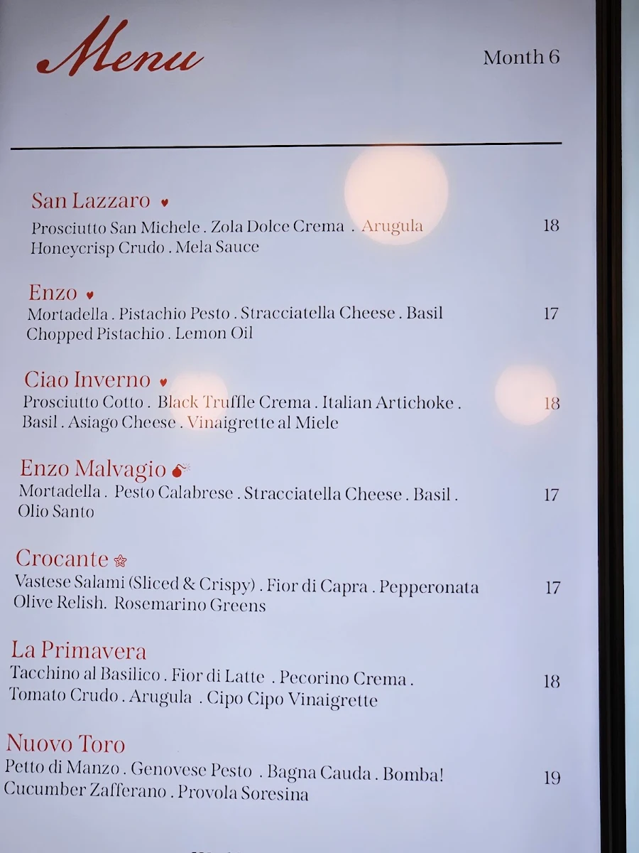 Menu, Ariete E Toro