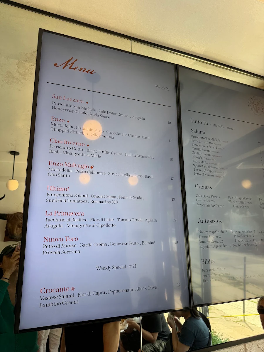 Menu, Ariete E Toro