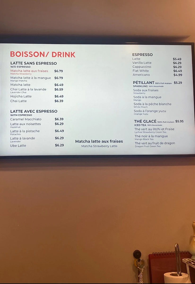 Menu, Café Noya - First Udon Café in Montreal