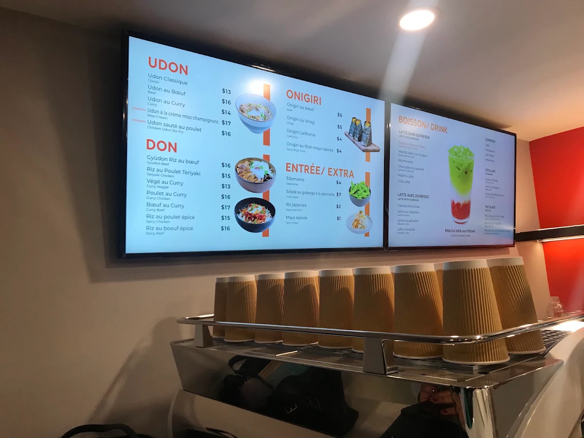 Menu, Café Noya - First Udon Café in Montreal