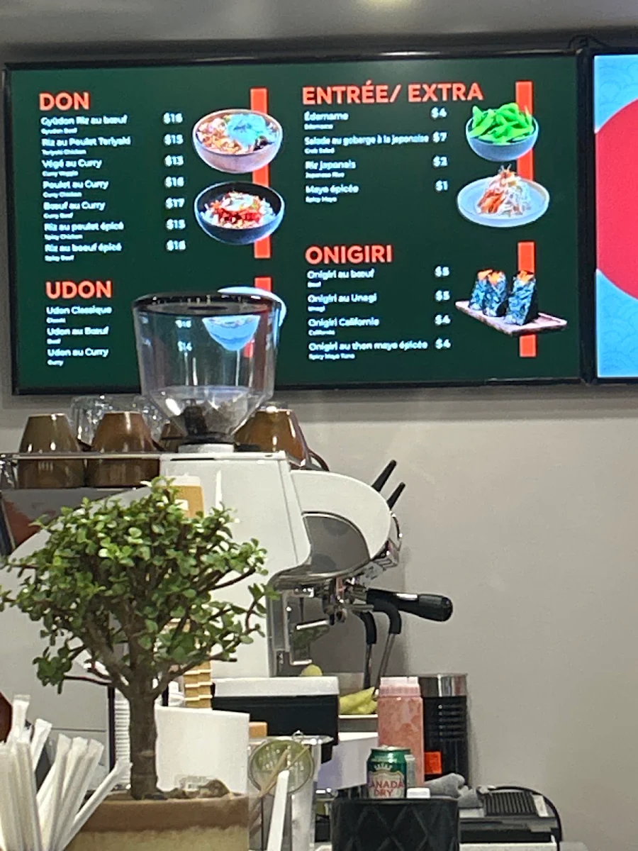 Menu, Café Noya - First Udon Café in Montreal