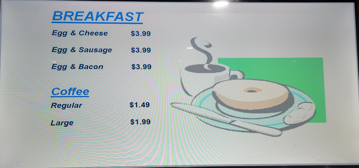 Menu, Prescott Sub Shop