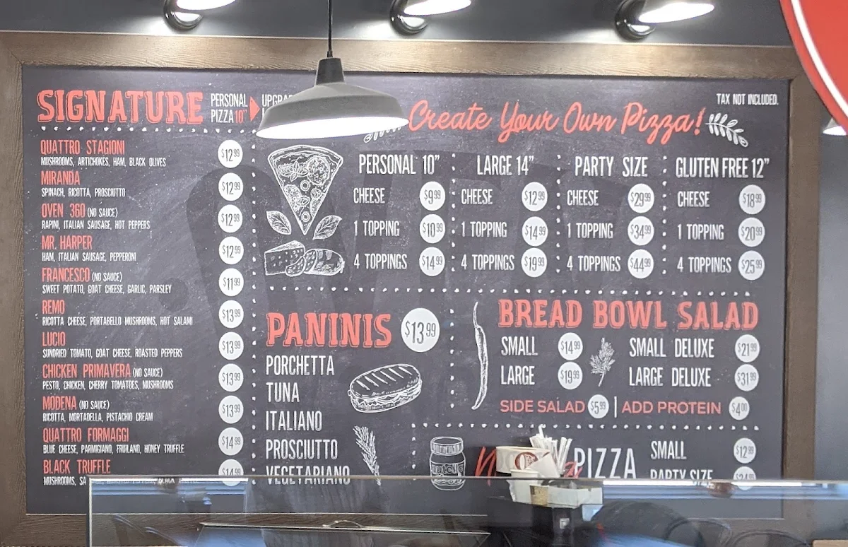 Menu, Oven 360 Tecumseh