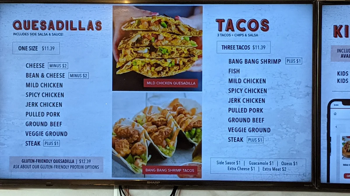 Menu, barBURRITO