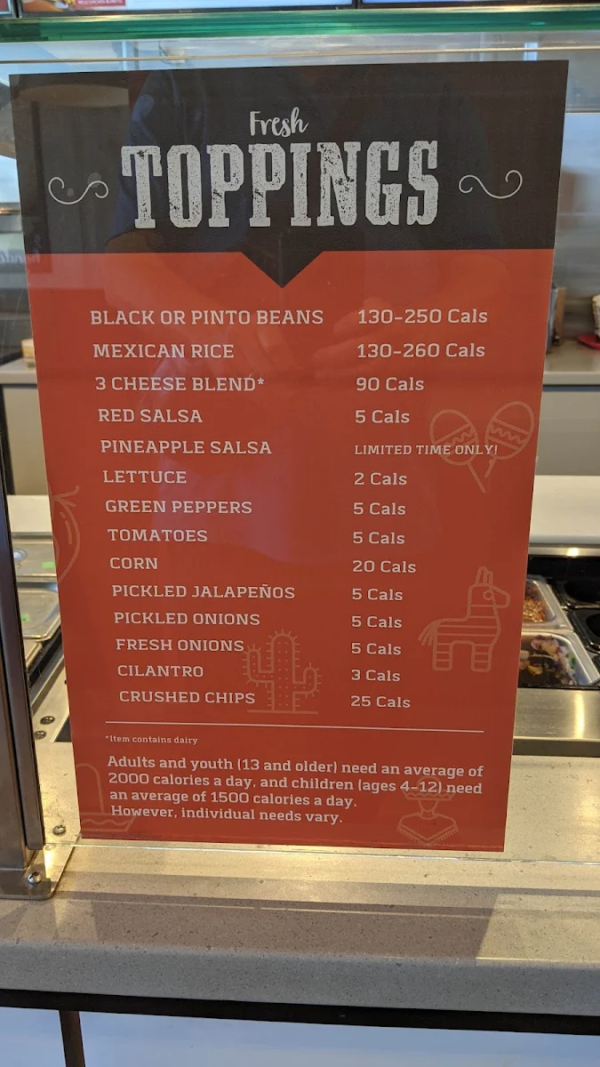 Menu, barBURRITO