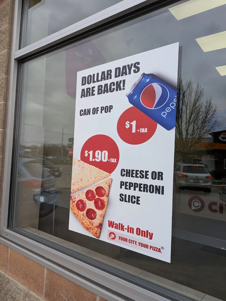 Menu, City Pizza