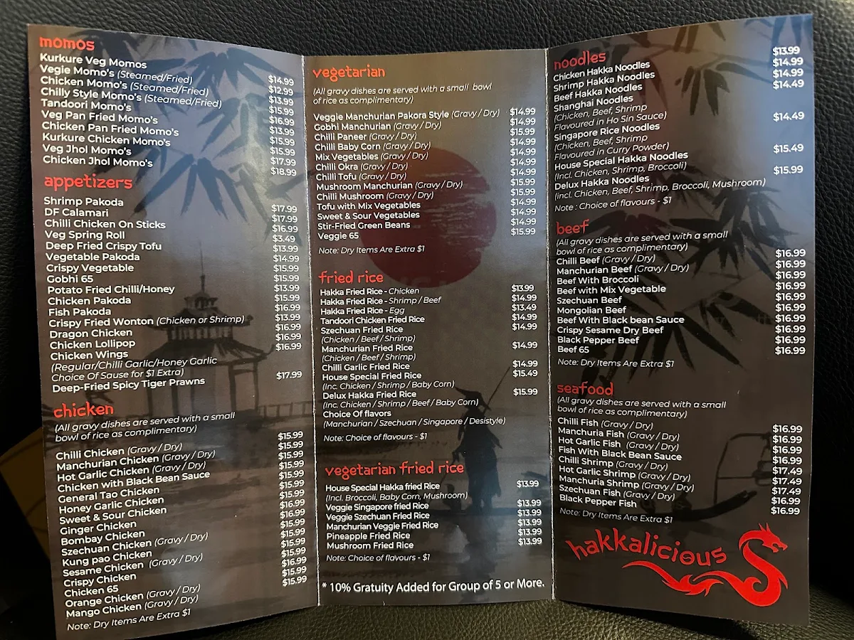 Menu, Hakkalicious