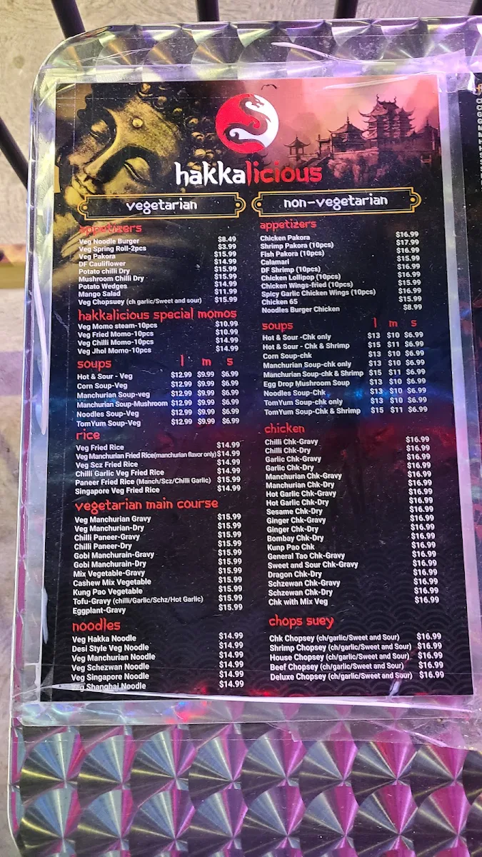 Menu, Hakkalicious