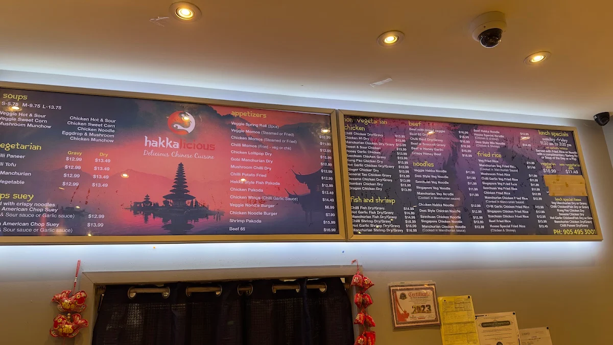 Menu, Hakkalicious