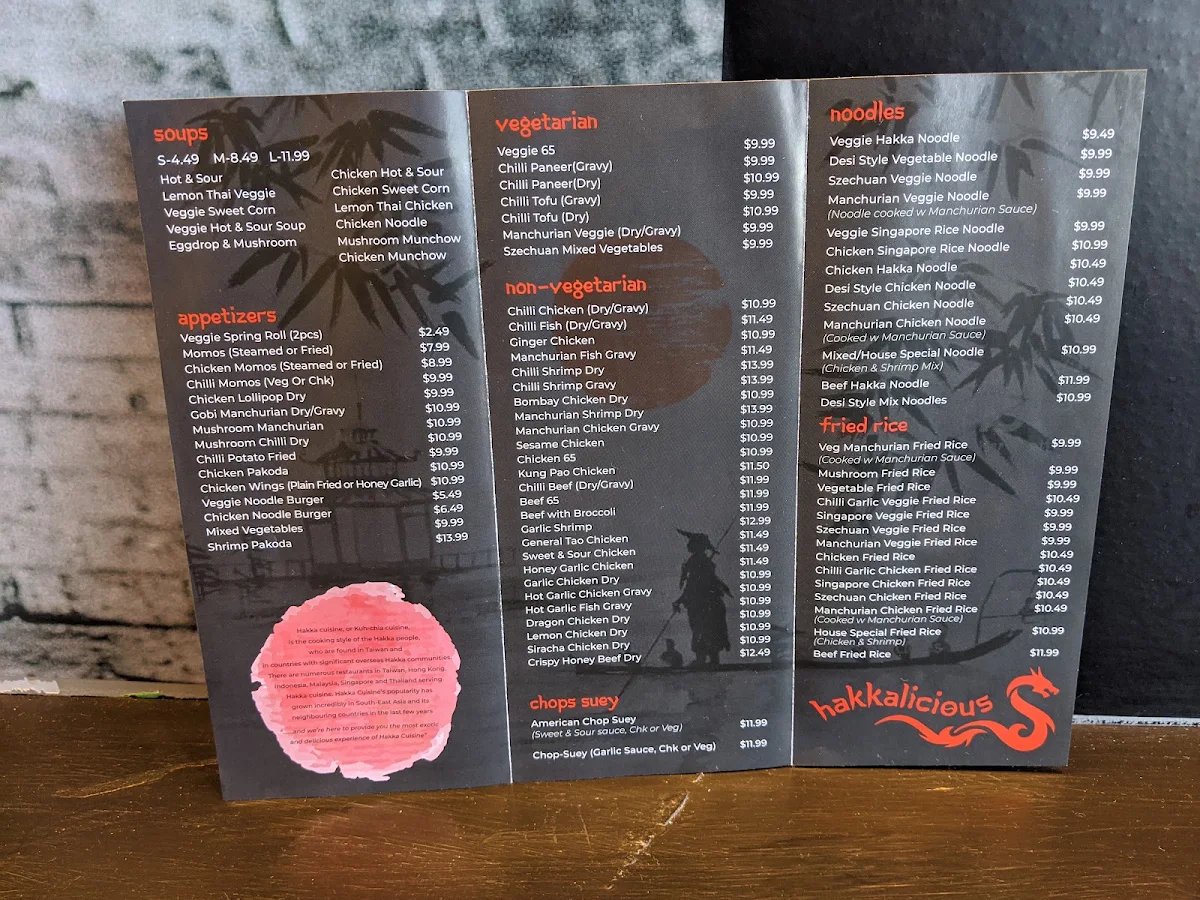 Menu, Hakkalicious
