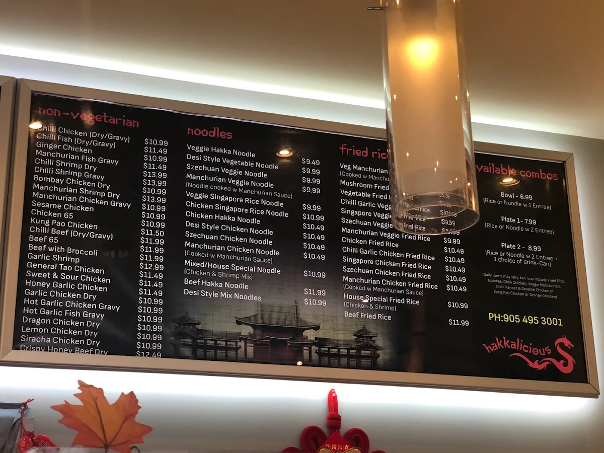 Menu, Hakkalicious