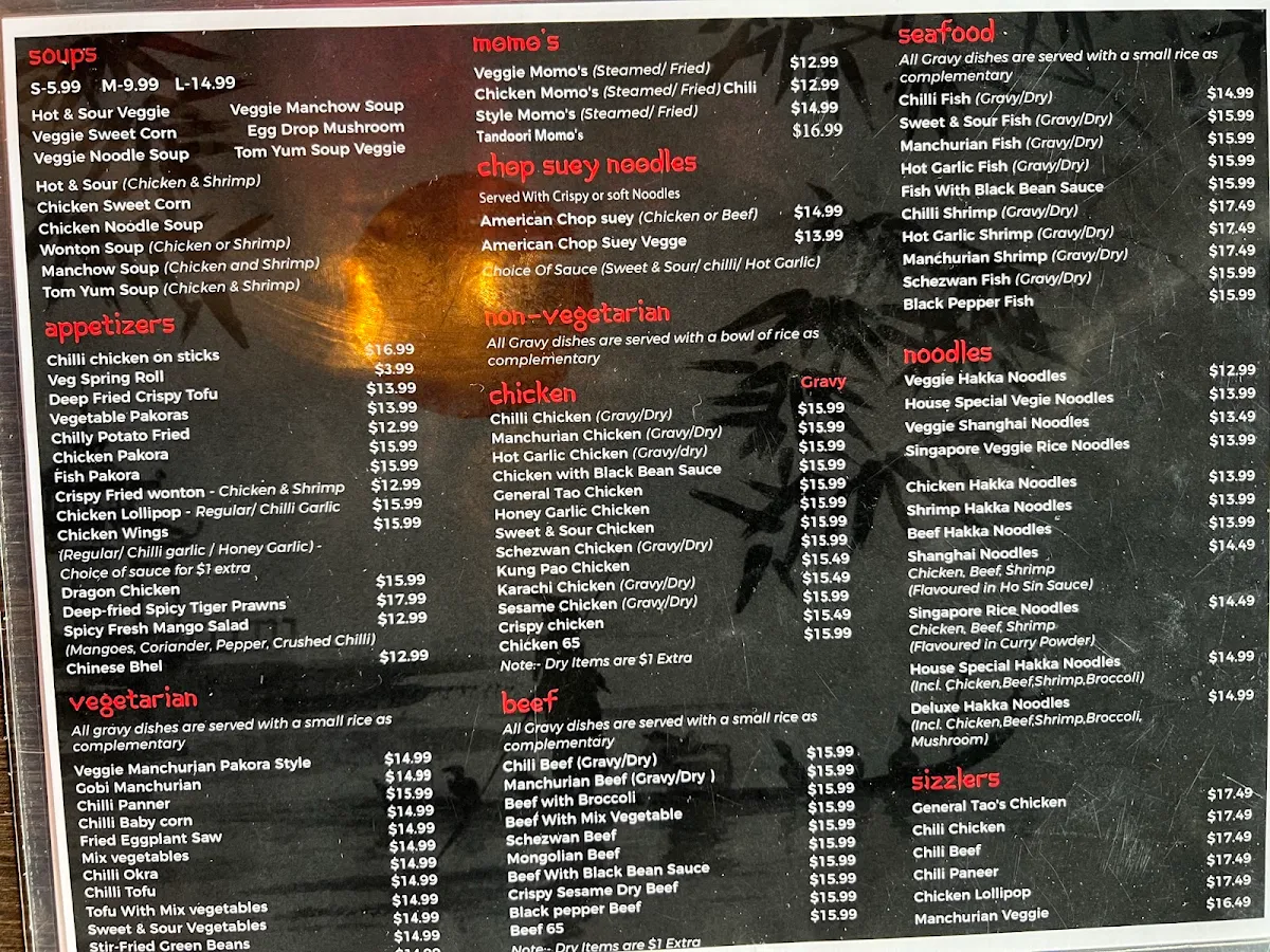 Menu, Hakkalicious