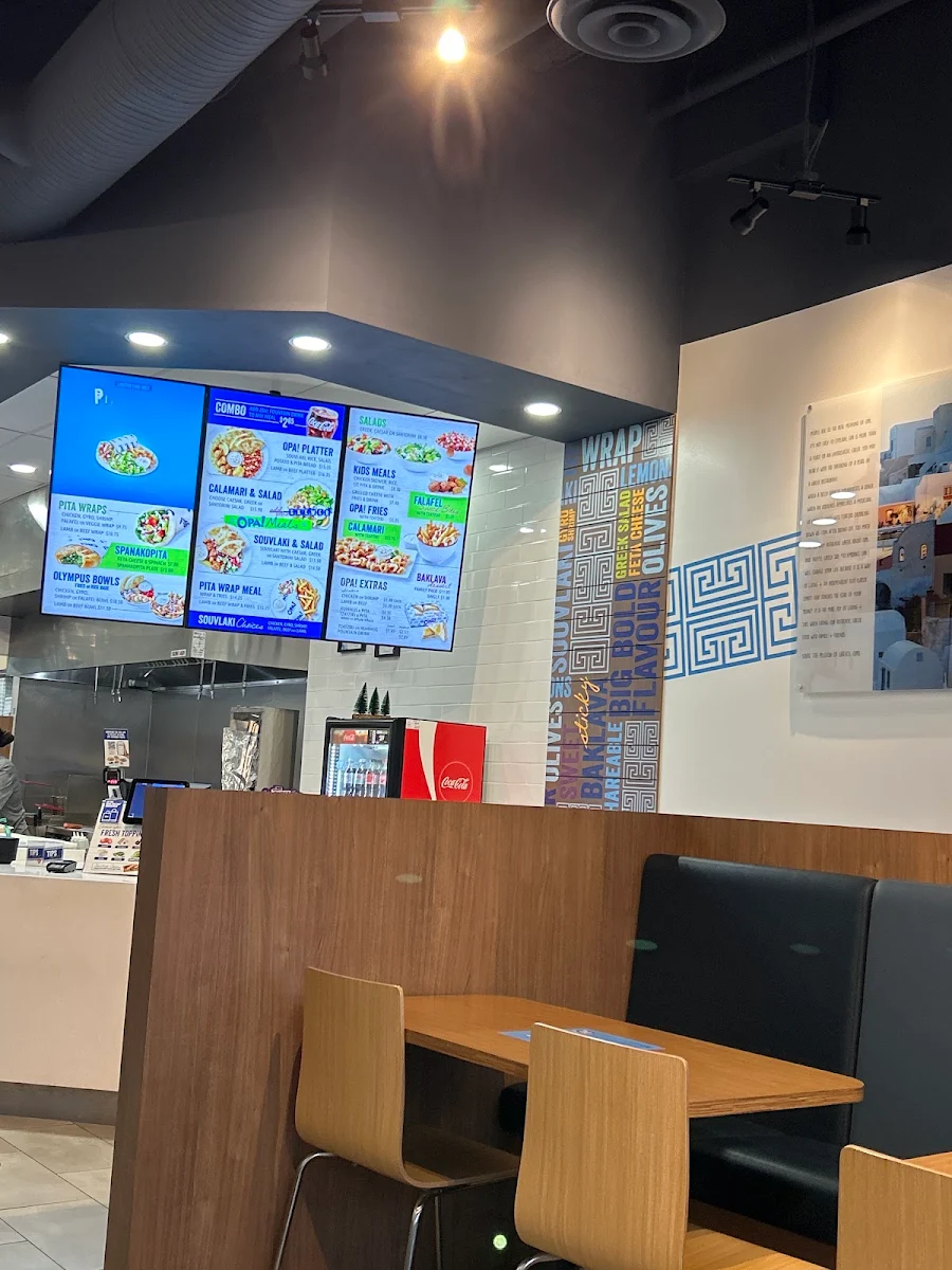 Menu, OPA! of Greece Colwood Corners