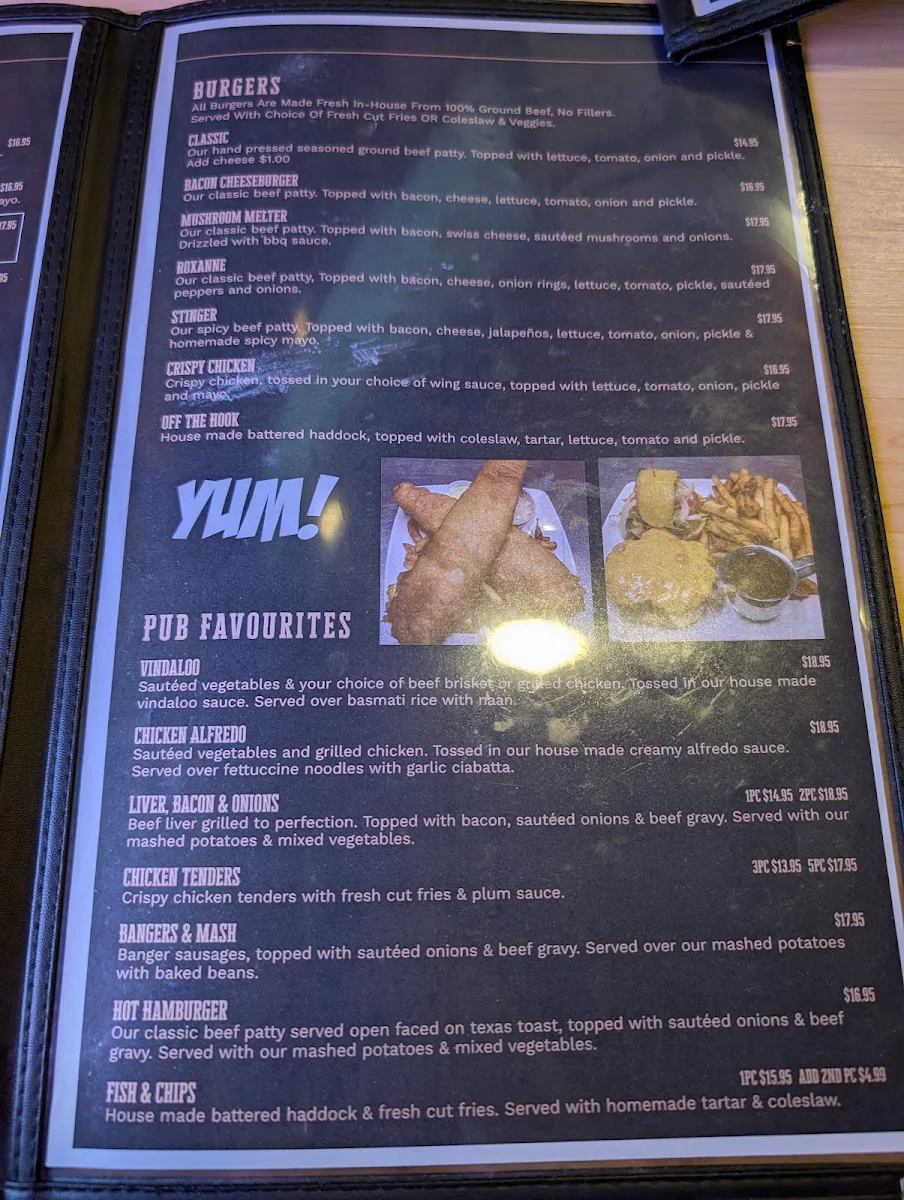 Menu, Roxy's Tap &Grill