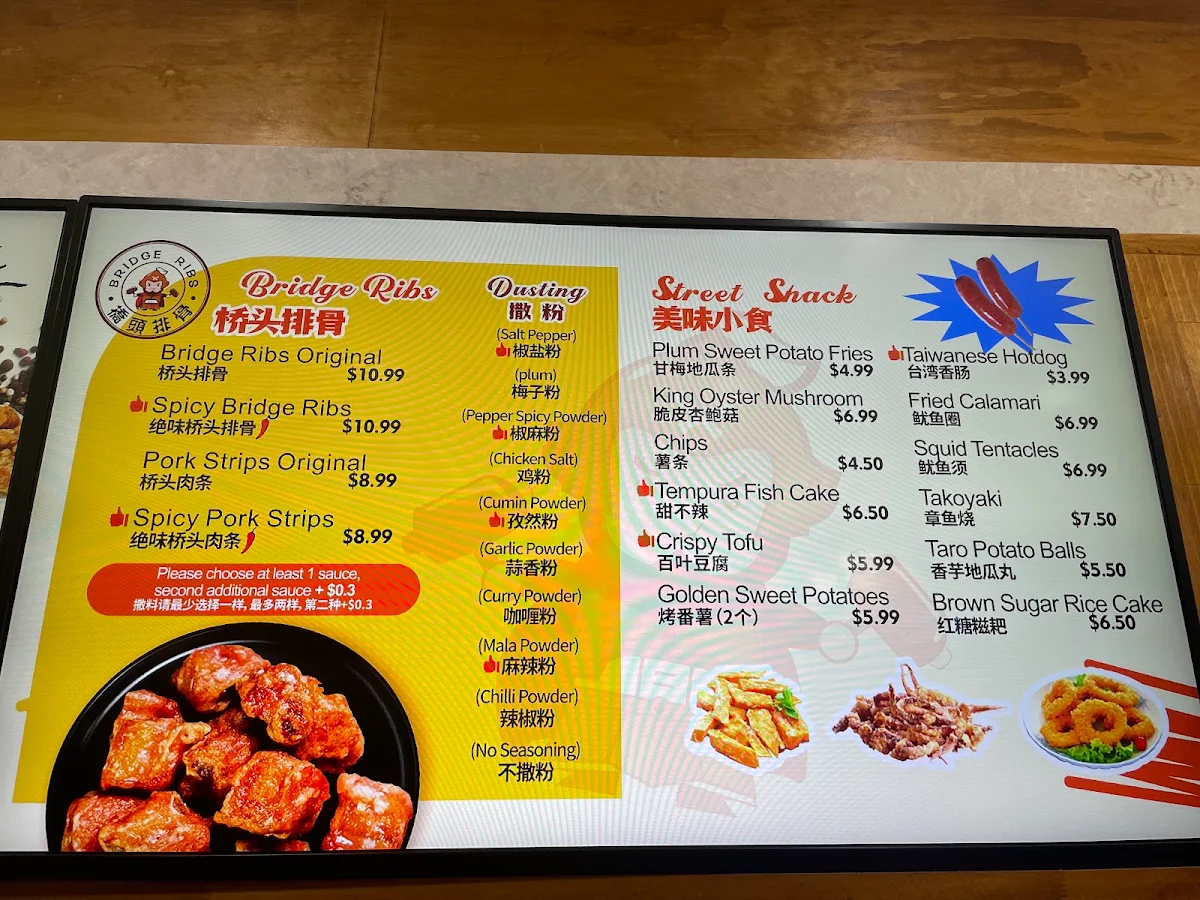 Menu, Two Peck X Bridge Ribs Hurstville