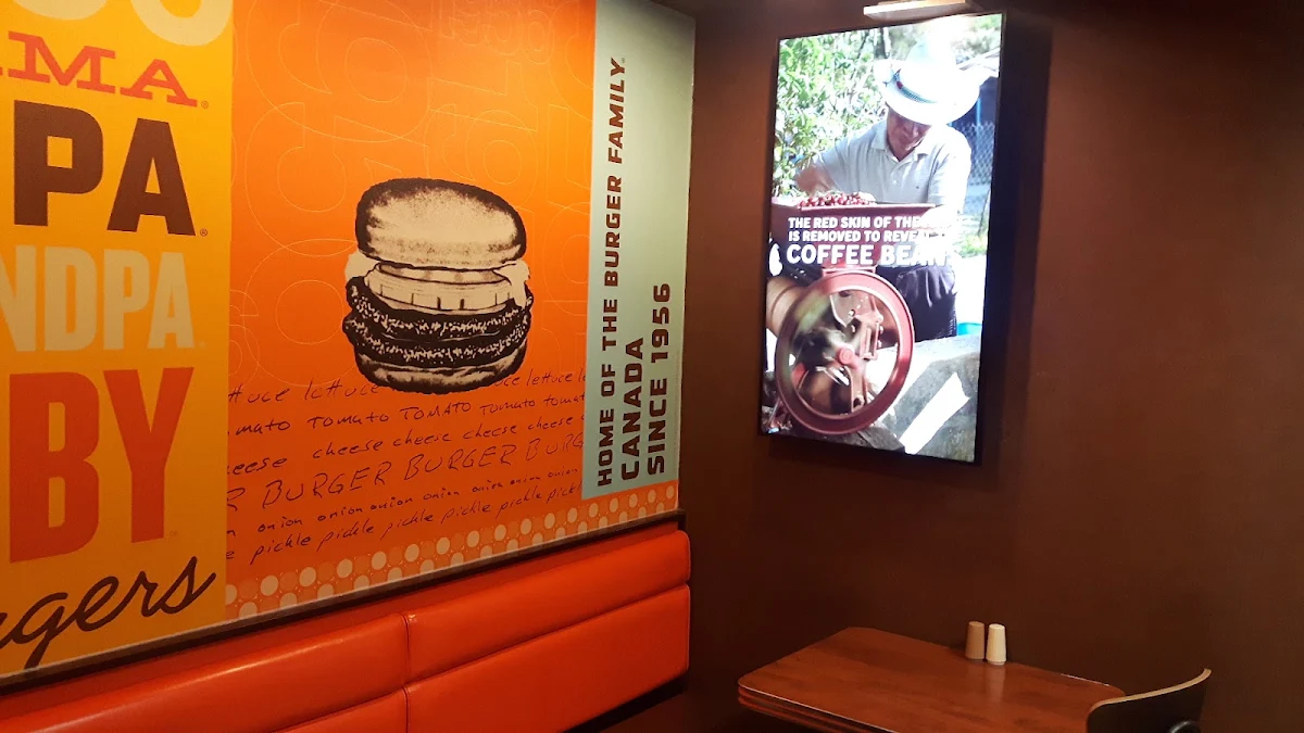 Menu, A&W Canada
