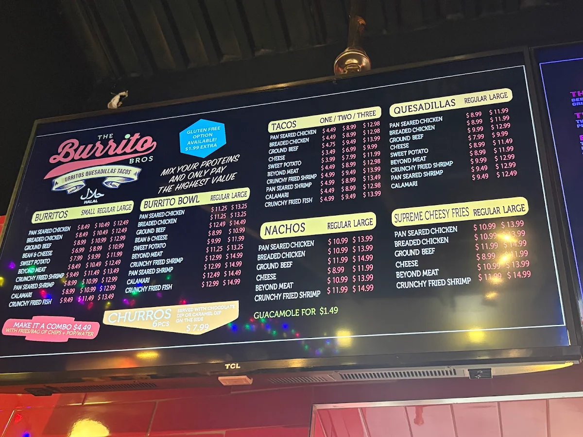 Menu, The Burger Bros (CENTRAL PARKWAY)