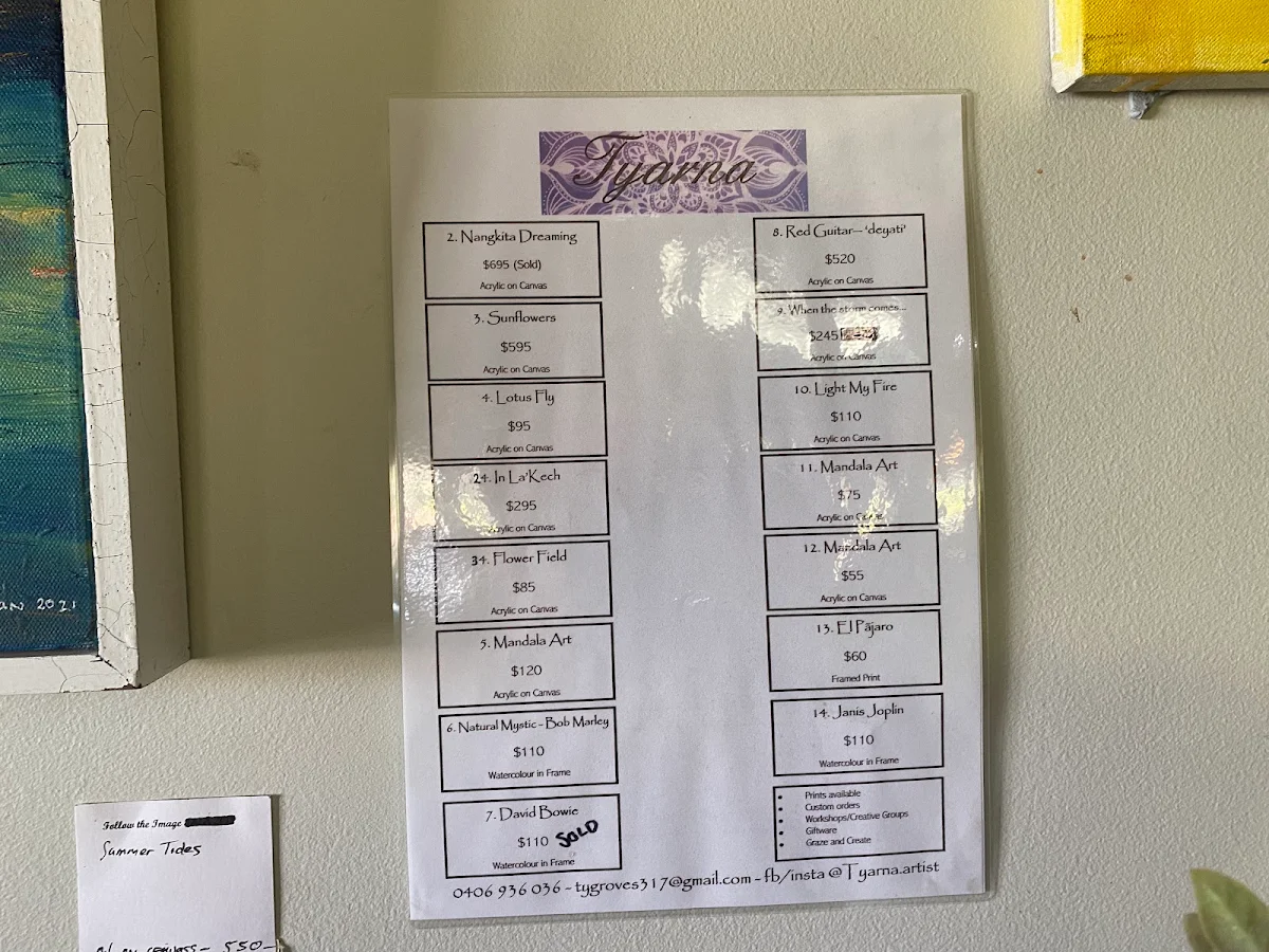 Menu, Mount Compass Hotel