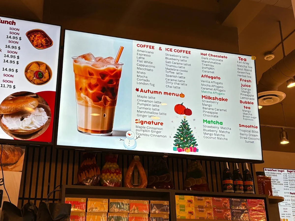 Menu, Awesome Bagel & Café