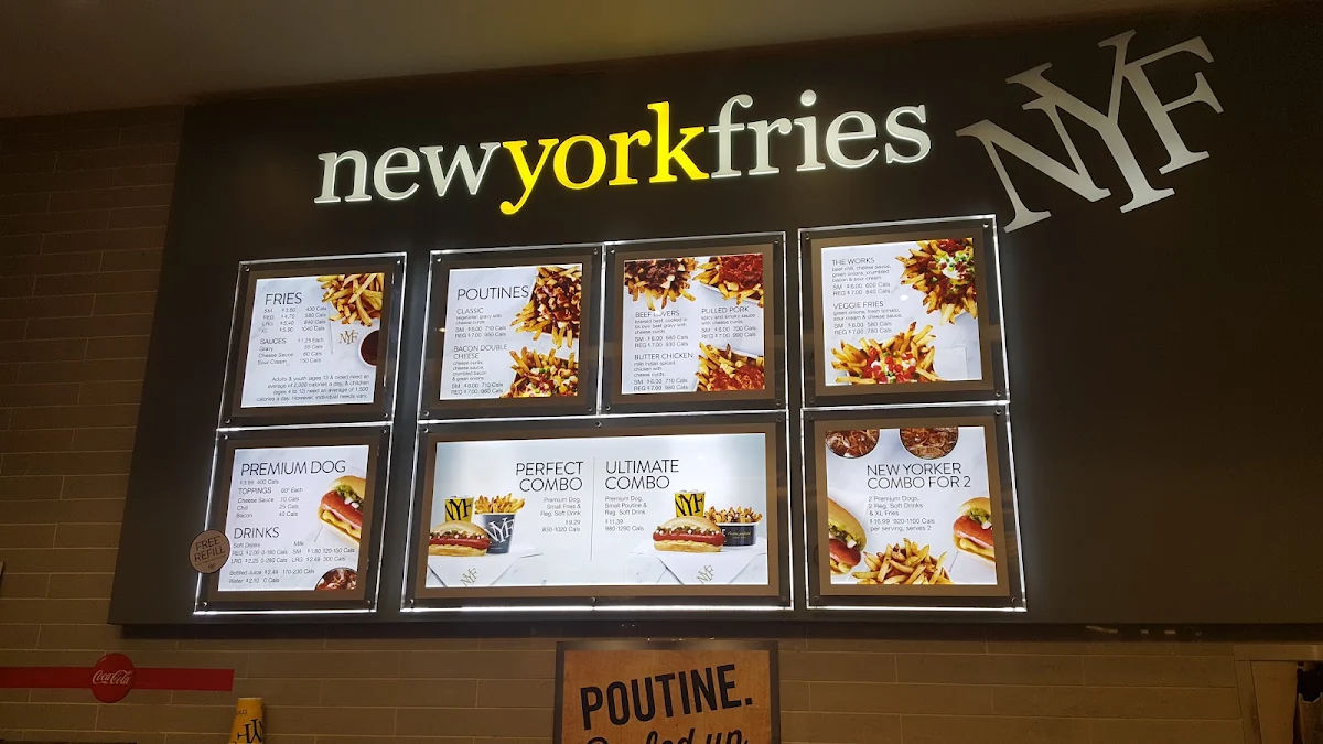 Menu, New York Fries Lime Ridge Mall