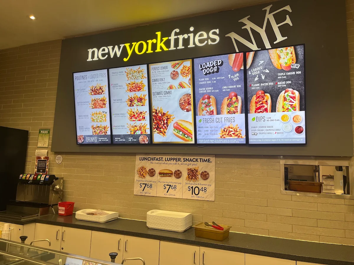 Menu, New York Fries Lime Ridge Mall