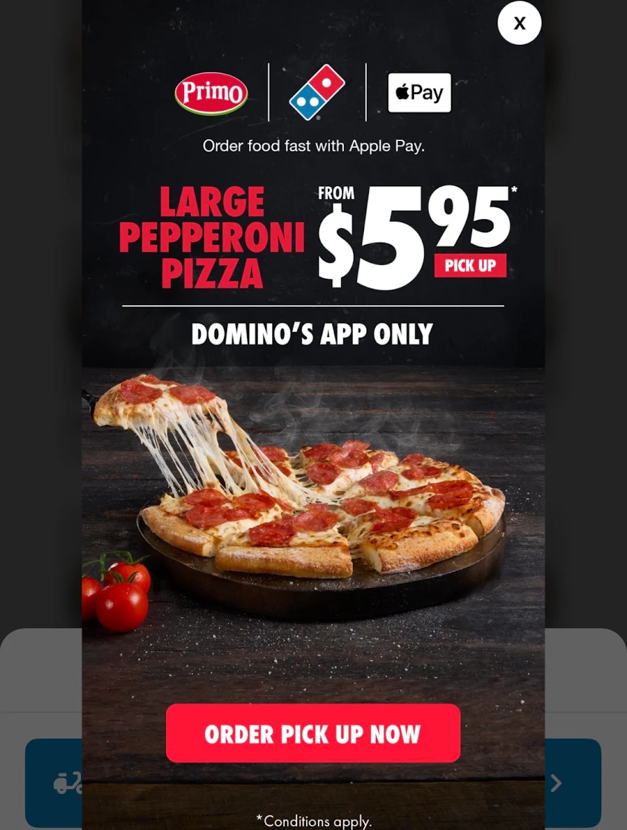 Menu, Domino's Pizza Craigieburn