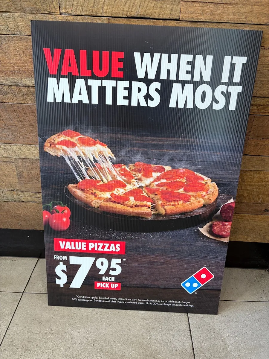 Menu, Domino's Pizza Craigieburn