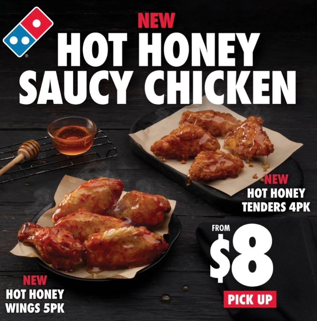 Menu, Domino's Pizza Craigieburn