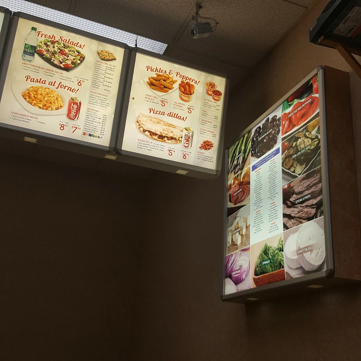 Menu, Pizza Pizza