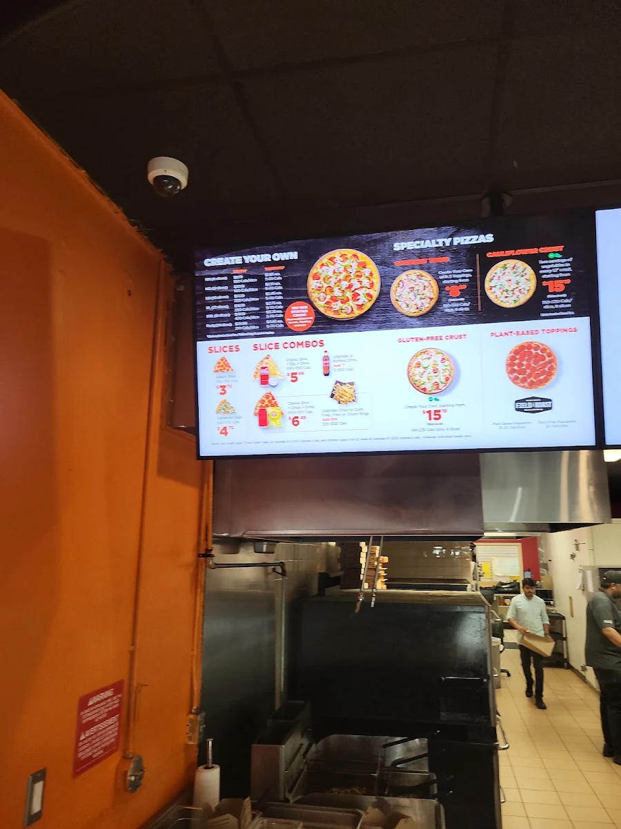 Menu, Pizza Pizza