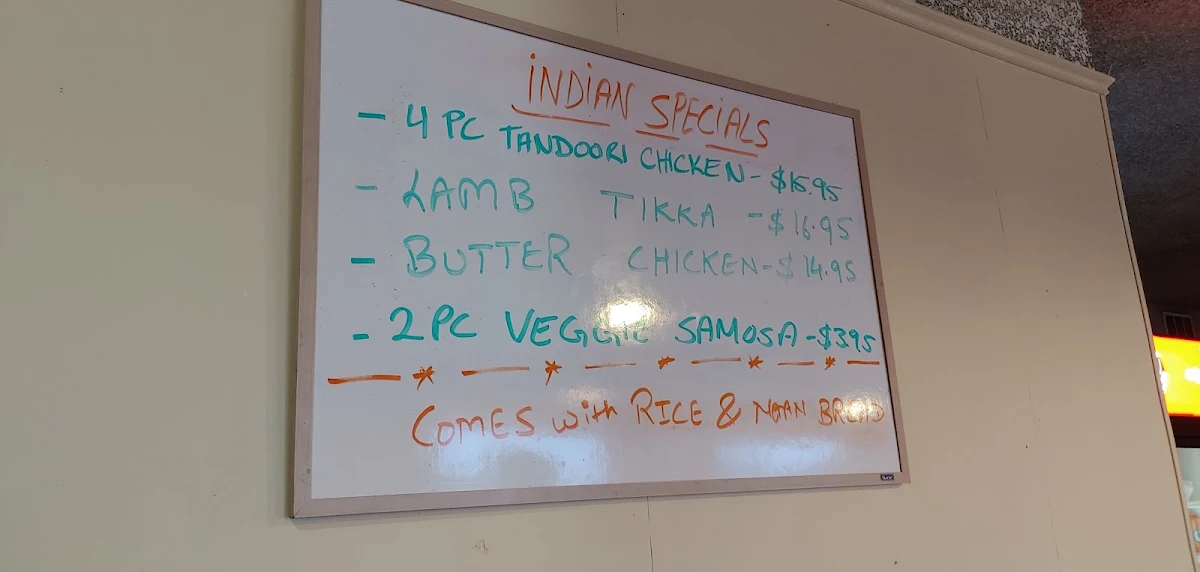 Menu, Chris' Place