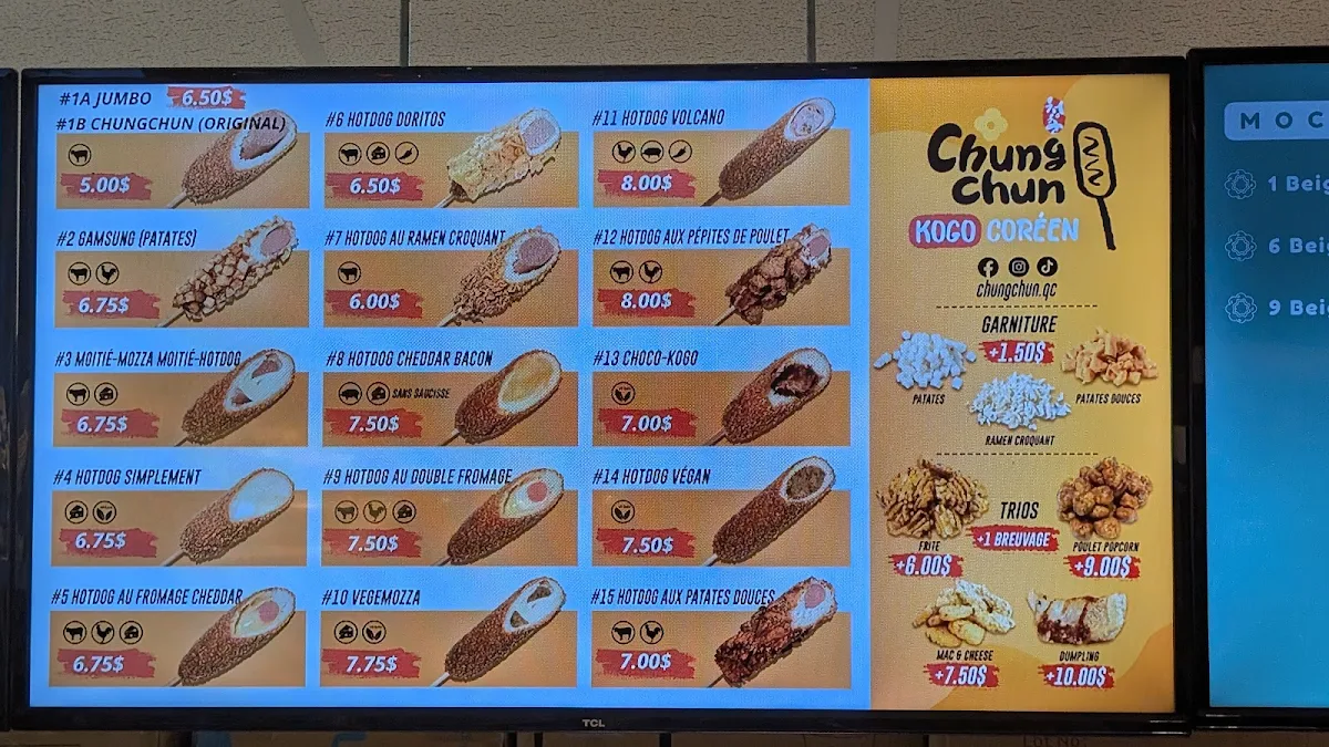 Menu, Chungchun Kogo Coreen