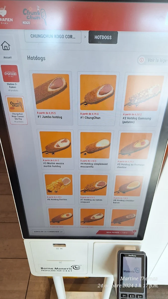 Menu, Chungchun Kogo Coreen