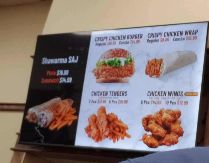 Menu, Mr Shawarma Restaurant (Kanata)
