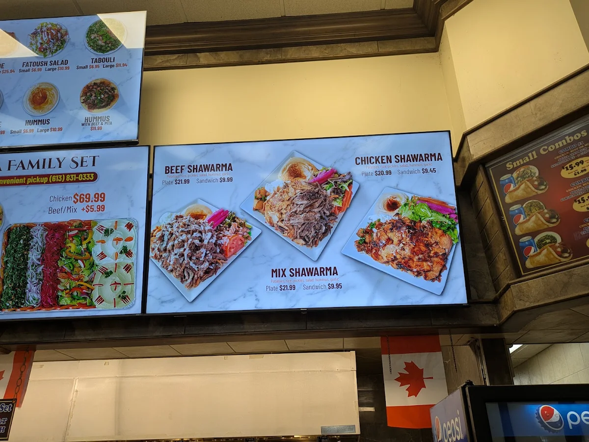 Menu, Mr Shawarma Restaurant (Kanata)