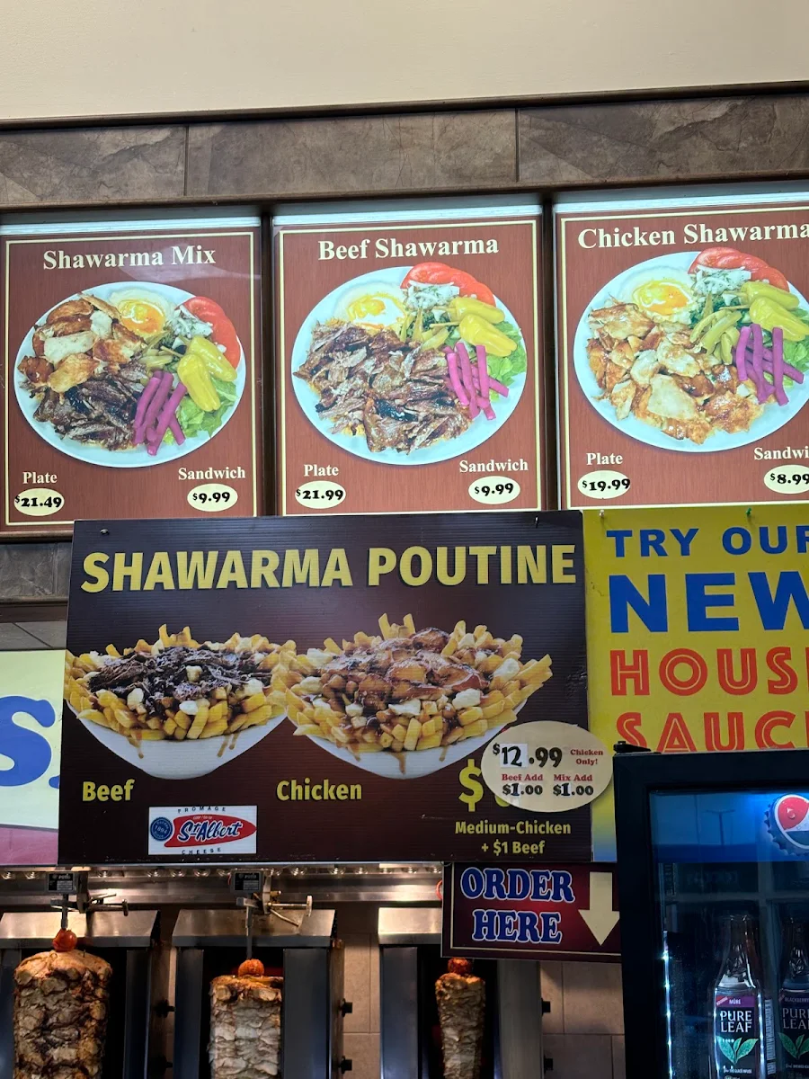 Menu, Mr Shawarma Restaurant (Kanata)