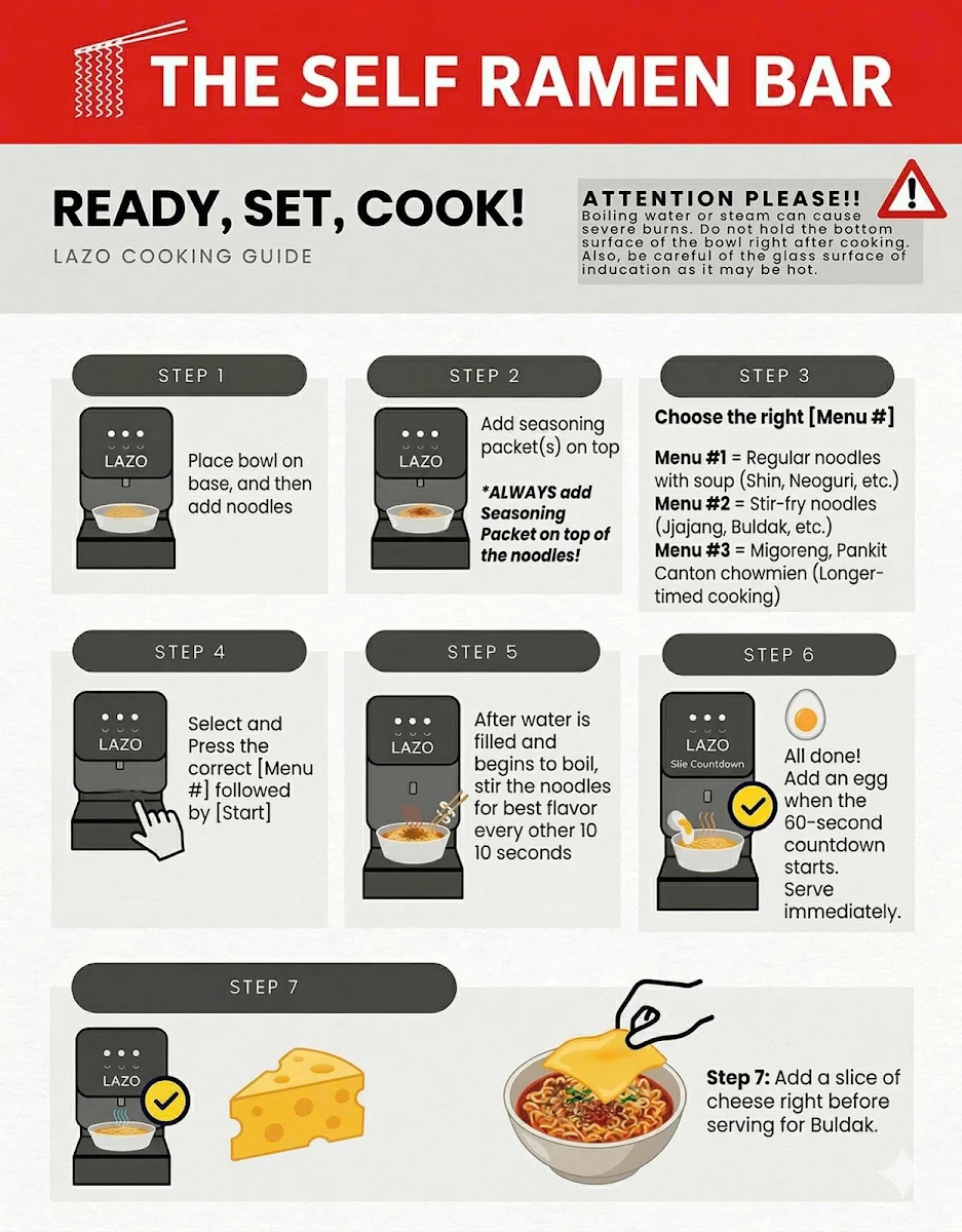 Menu, The Self Ramen Bar