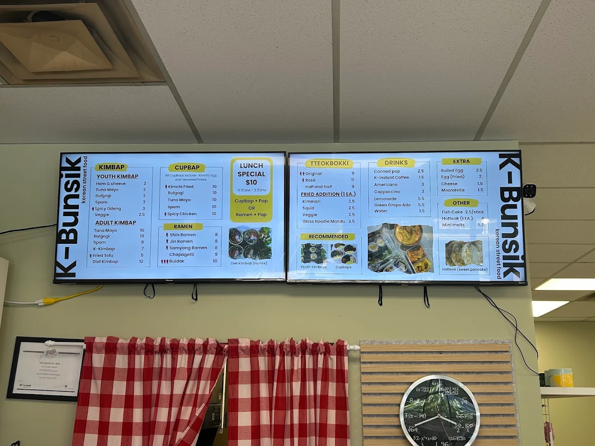 Menu, K-Bunsik