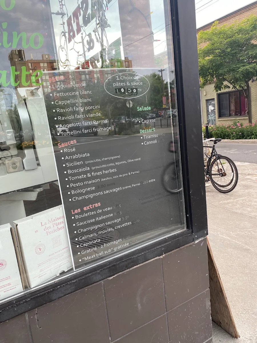 Menu, Maison des Pâtes Fraîches (la)